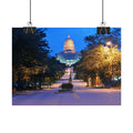 Rolled Poster — Nighttime Missouri Capitol Building Cityscape Wall Art