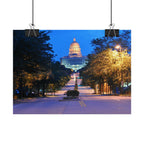 Rolled Poster — Nighttime Missouri Capitol Building Cityscape Wall Art