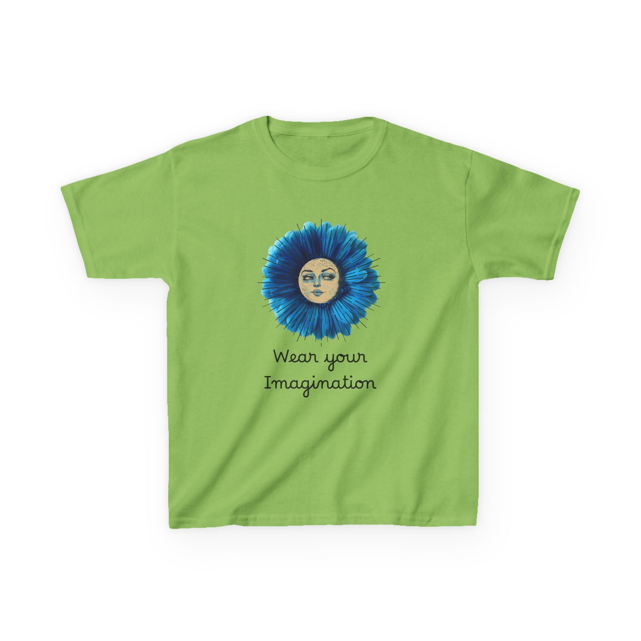 Personalize it! Youth 'Wear Your Imagination' Blue Flower Face Graphic