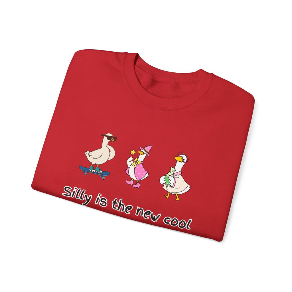 Silly Is The New Cool Sweatshirt — Cute Dancing Ducks Graphic Crewneck
