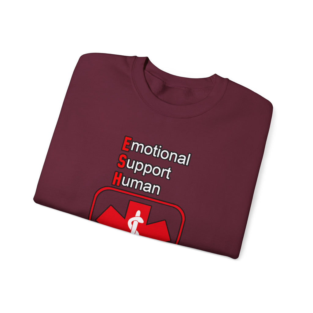 Emotional Support Human Sweatshirt – Medical Symbol “Do Not Touch” Crewneck