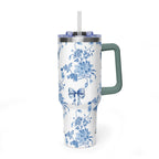 40oz Girly Western Floral Tumbler