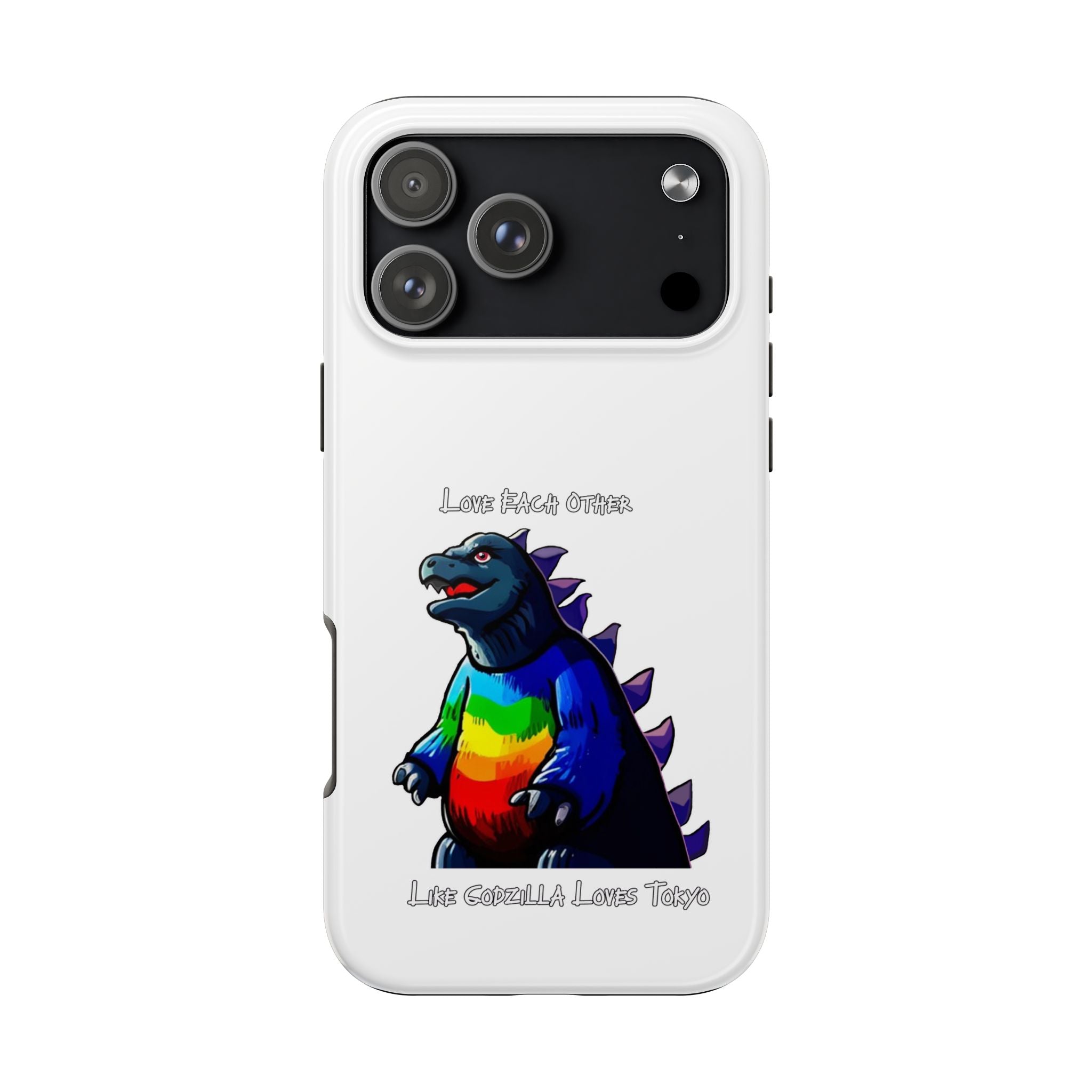 Godzilla Rainbow Phone Case — Godzilla Love Tough Protective Cover