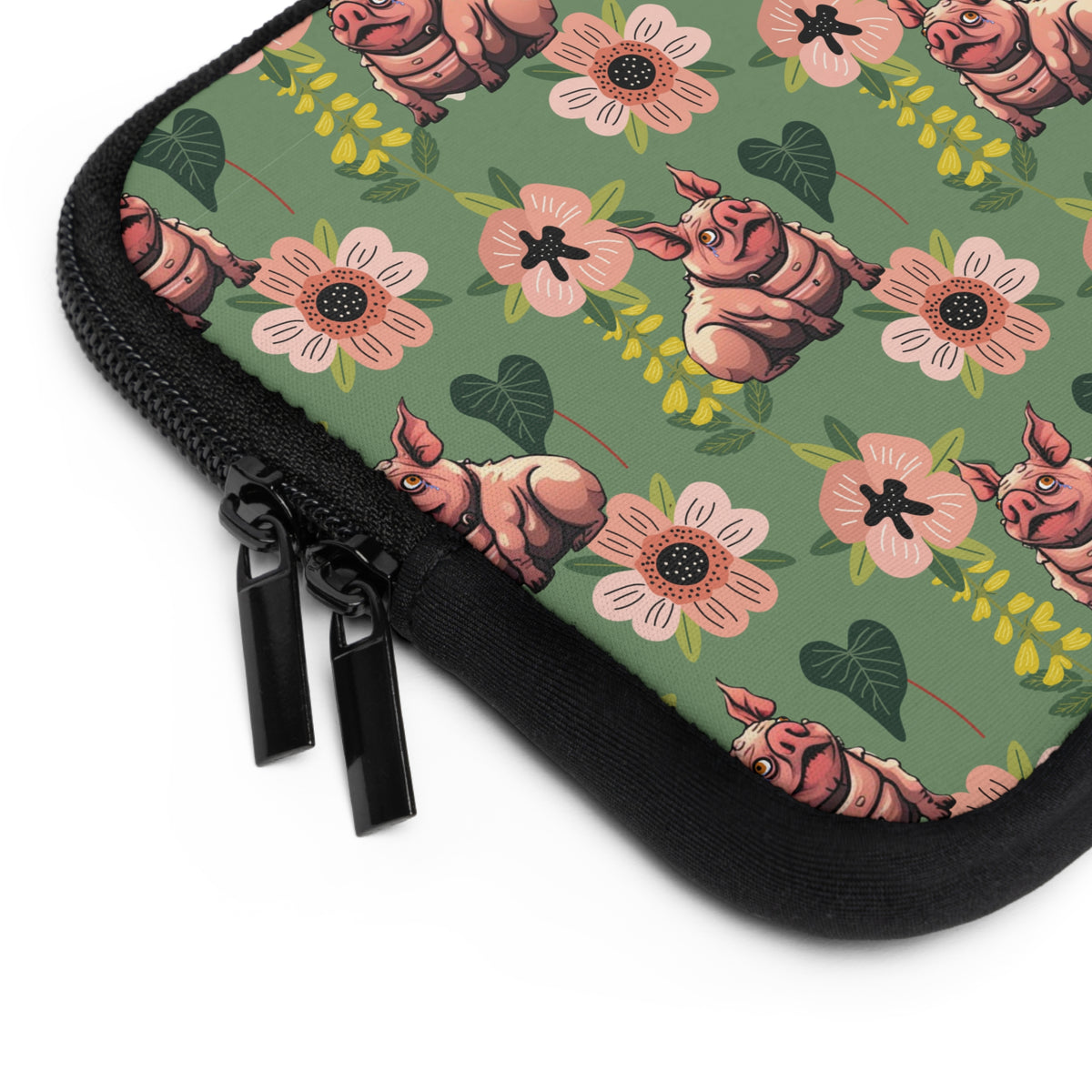 Laptop Sleeve — Green Garden & Squonk Pattern