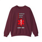 Emotional Support Human Sweatshirt – Medical Symbol “Do Not Touch” Crewneck