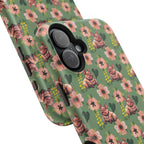 Floral Squonk Pattern Impact Phone Case — Protective iPhone Cover with Pink Flowers
