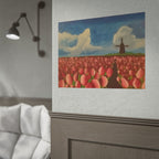 Rolled Poster — Tulip Field Landscape Print with Windmill