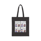 D&D Comic Panel Canvas Tote Bag — Cute Wizard Cartoon Grocery Book Bag