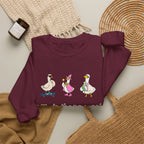 Silly Is The New Cool Sweatshirt — Cute Dancing Ducks Graphic Crewneck