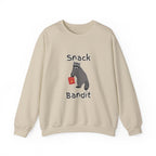 Snack Bandit Sweatshirt — Cute Raccoon Graphic Crewneck