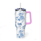 40oz Girly Western Floral Tumbler