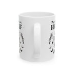 'My Vibrations are High AF' Ceramic Mug — Magical Moon & Tarot Coffee Cup (11oz/15oz)