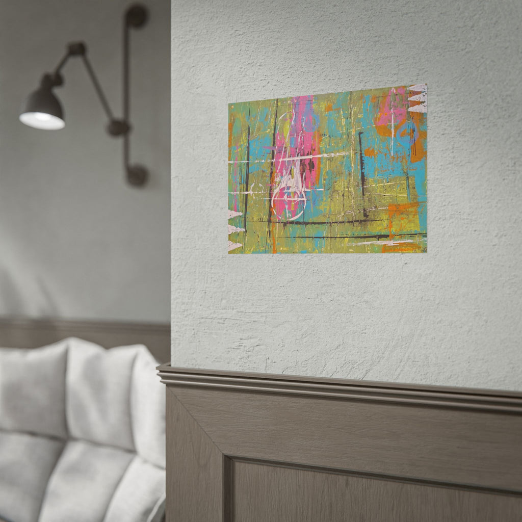 Abstract "1980s Puke" Color Splash Poster — Vibrant Modern Wall Art (Rolled Poster)