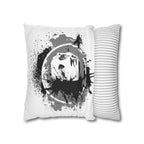 Statue Splash Art Pillow — Black Ink Splash Decorative Throw Pillow