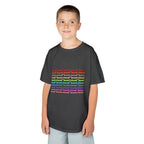Youth Rainbow Dachshund Pattern Cute Dog Graphic Tee
