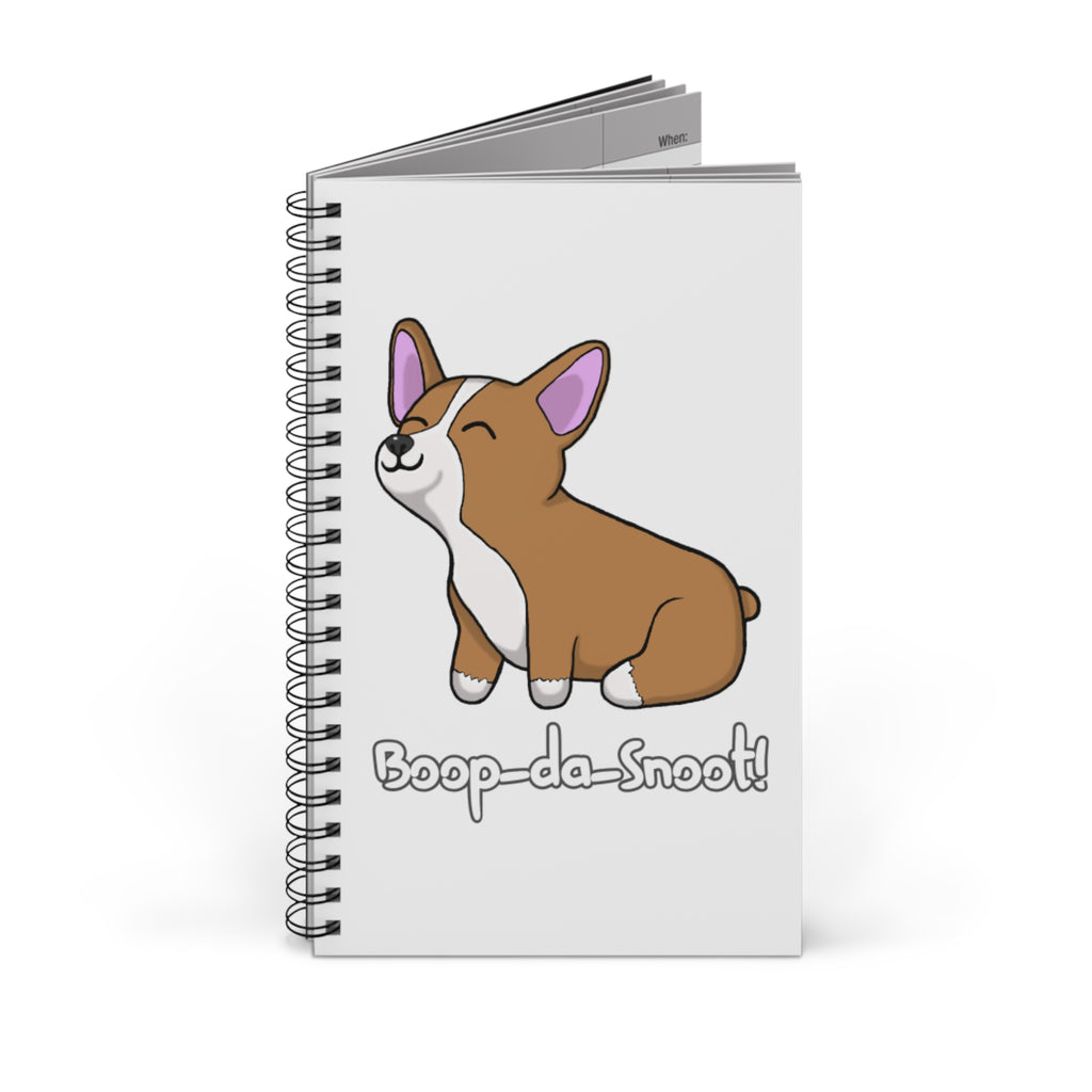 Corgi "Boop-da-Snoot" Spiral Journal — Cute Dog Notebook for Notes & Gifts