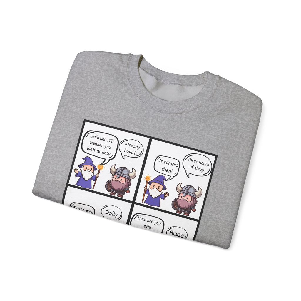 Comic D&D Sweatshirt — Cute Panel Cartoon Crewneck