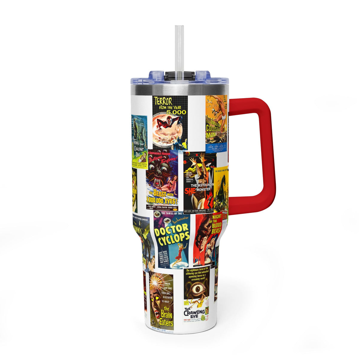 40oz B-Movies Retro Horror Poster Vacuum Tumbler