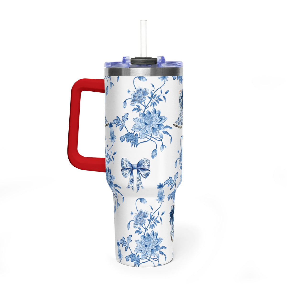 40oz Girly Western Floral Tumbler