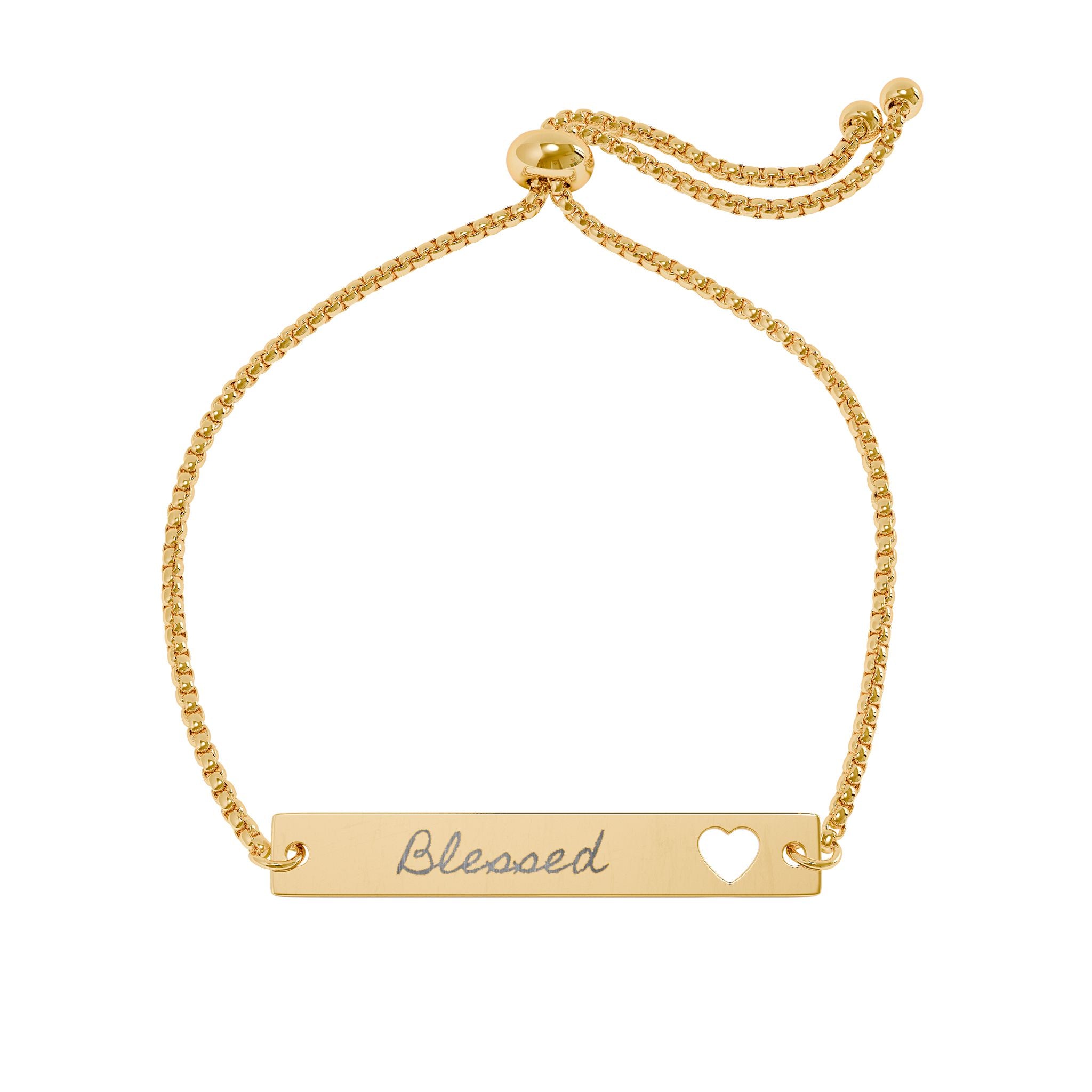 Personalize it! Engravable Heart Bar Bracelet