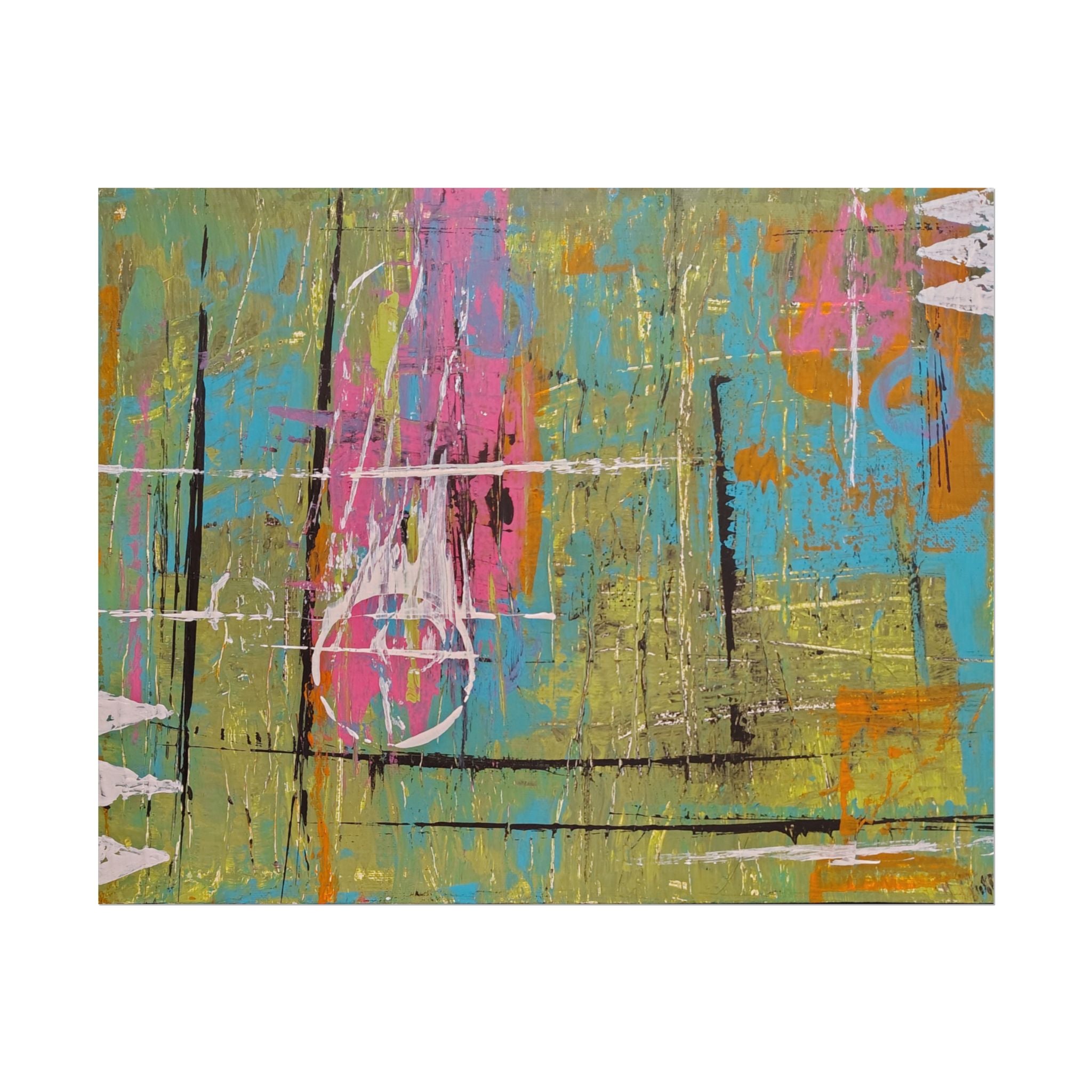 Abstract "1980s Puke" Color Splash Poster — Vibrant Modern Wall Art (Rolled Poster)