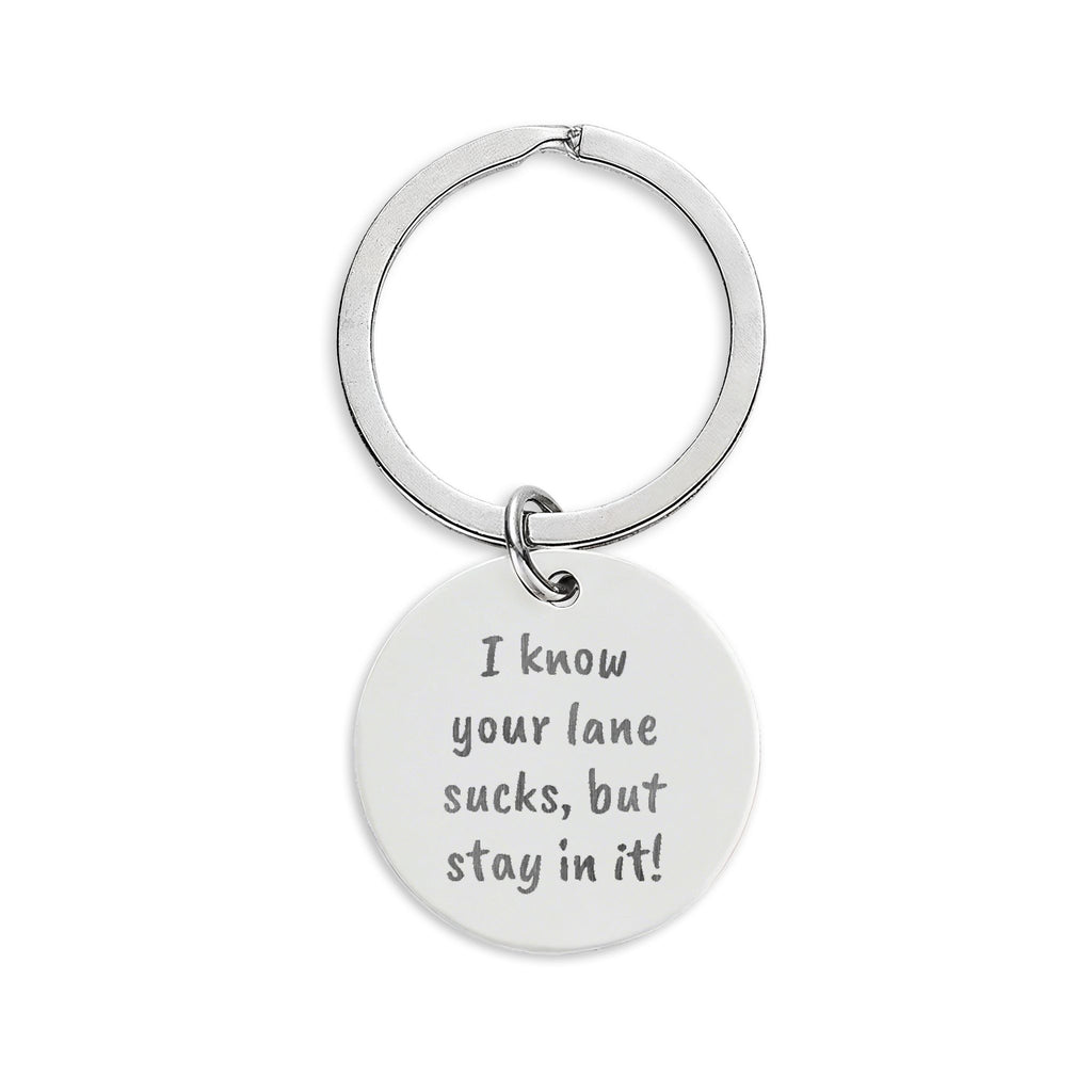 Personalize it! Round Stainless Steel Keychain