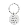 Personalize it! Round Stainless Steel Keychain
