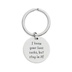 Personalize it! Round Stainless Steel Keychain