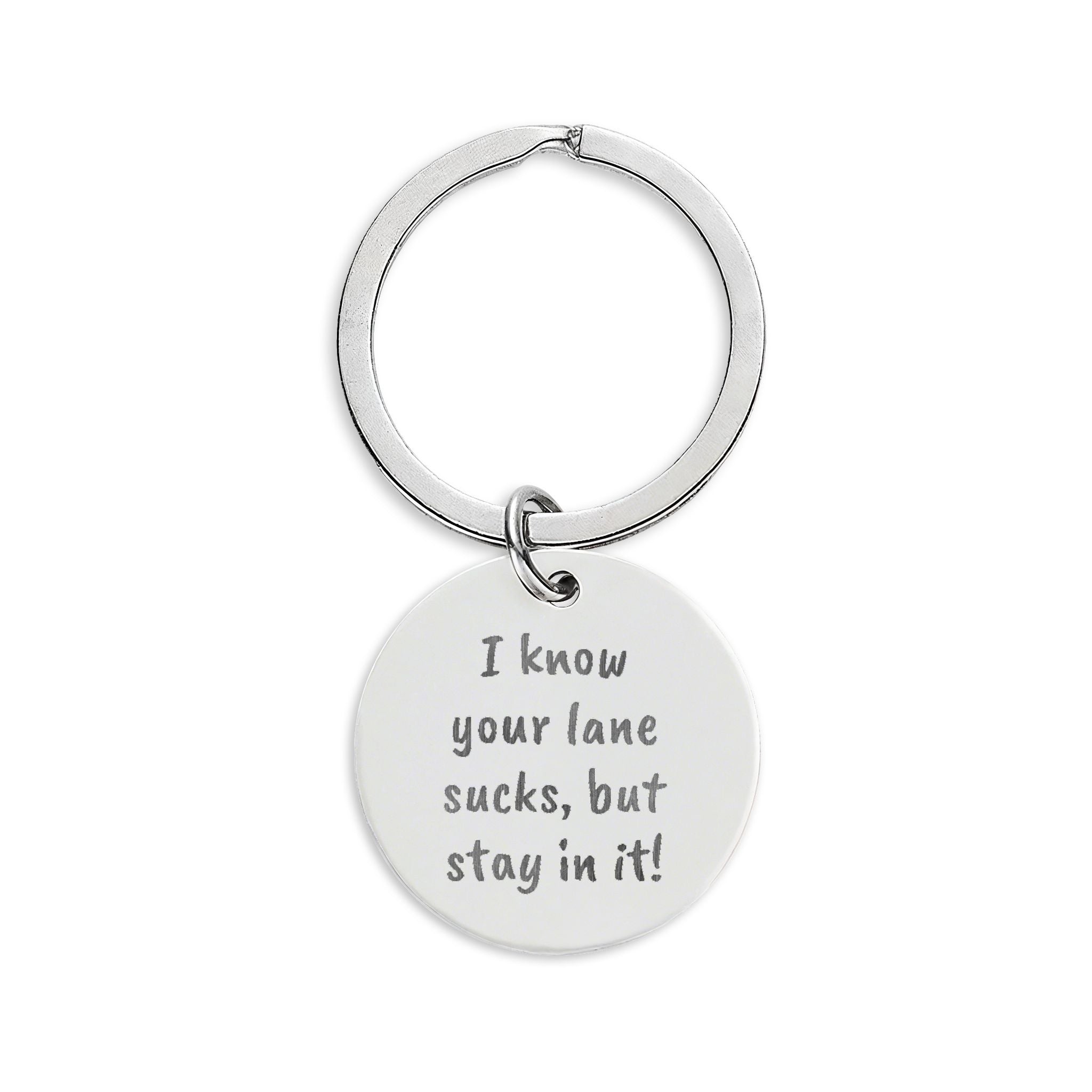 Personalize it! Round Stainless Steel Keychain
