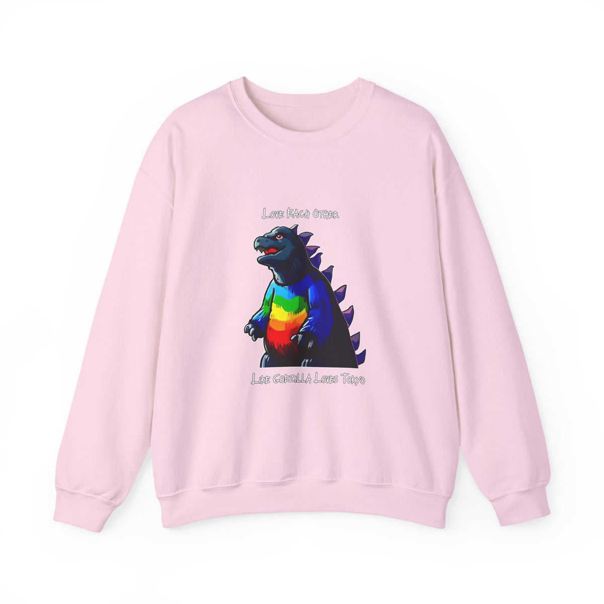Godzilla Love Rainbow Crewneck Sweatshirt