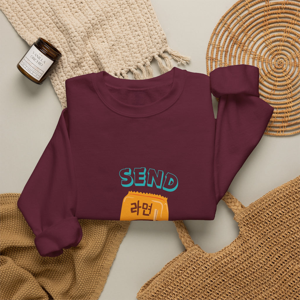Send Noods Sweatshirt — Cute Ramen Graphic Crewneck