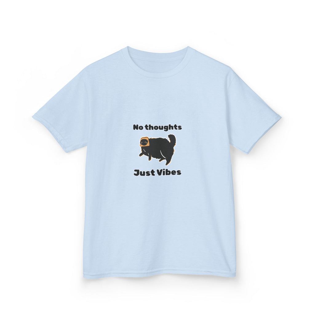 Youth 'No Thoughts Just Vibes' Cat Graphic Shirt