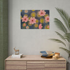 Backlit Flowers Poster — Rolled Wall Art with Bokeh Lights