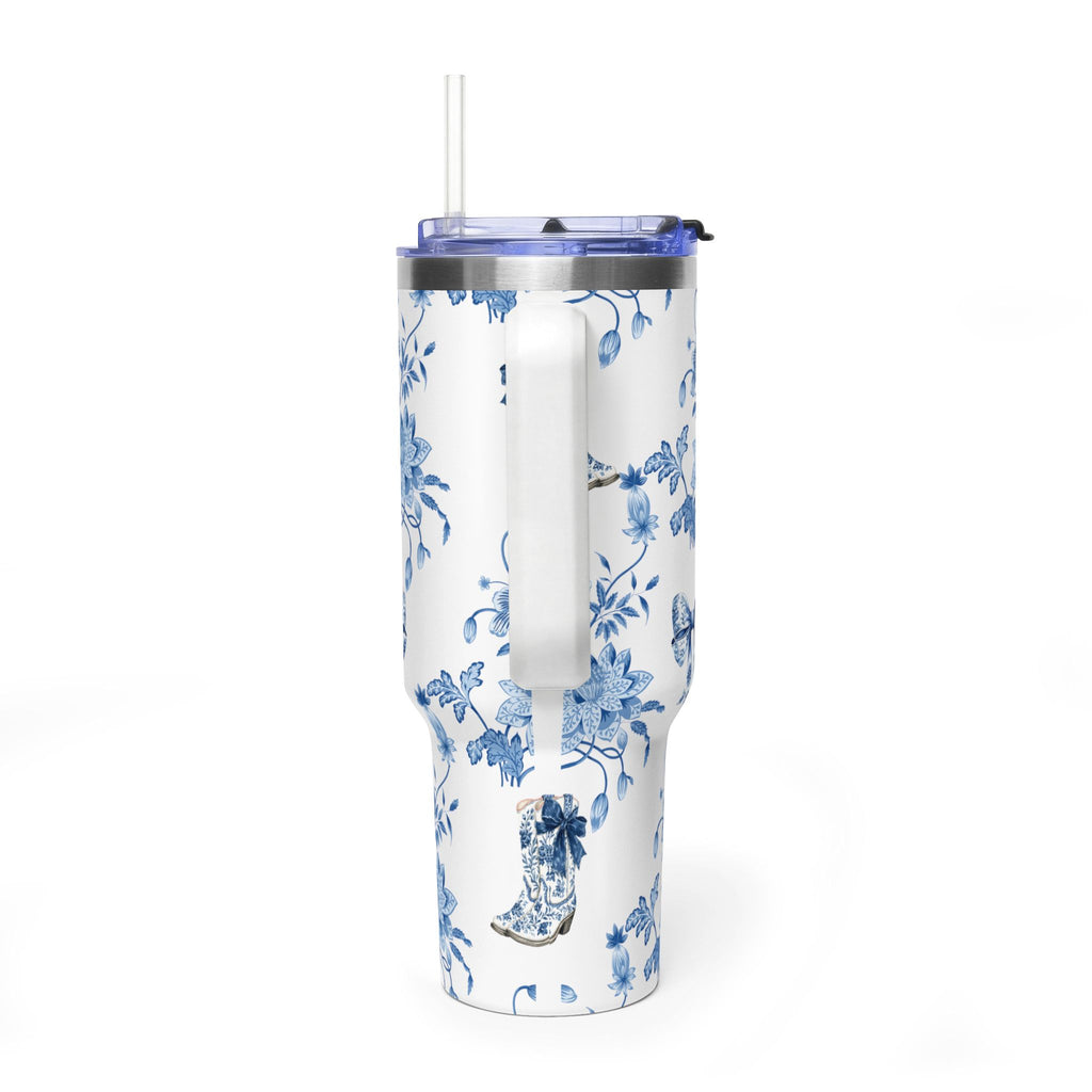 40oz Girly Western Floral Tumbler