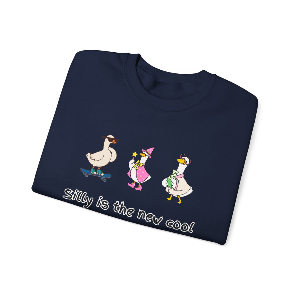 Silly Is The New Cool Sweatshirt — Cute Dancing Ducks Graphic Crewneck