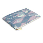 Nessie Waves Pattern Accessory Pouch — Pastel Ocean Waves Makeup Bag