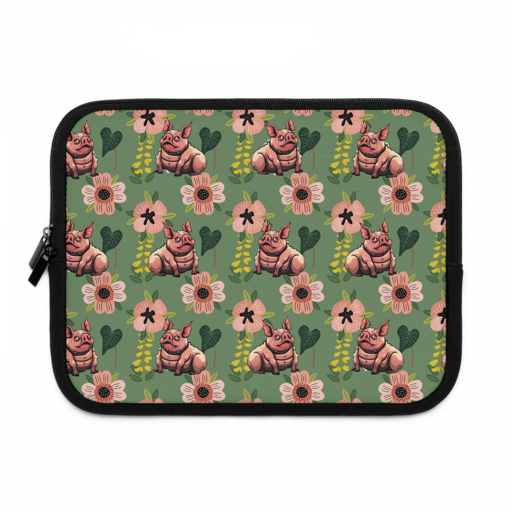 Laptop Sleeve — Green Garden & Squonk Pattern