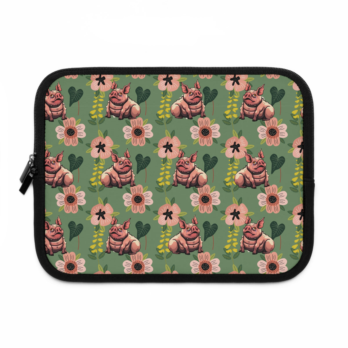 Laptop Sleeve — Green Garden & Squonk Pattern