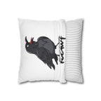 Crow Cartoon Pillowcase — "Fucawf" Raven Decorative Throw Pillow