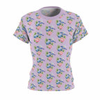 All-Over Print Tee — Vintage Flower and Hummingbird Pattern