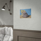 Cat with Sunflowers Poster — Rolled Art Print