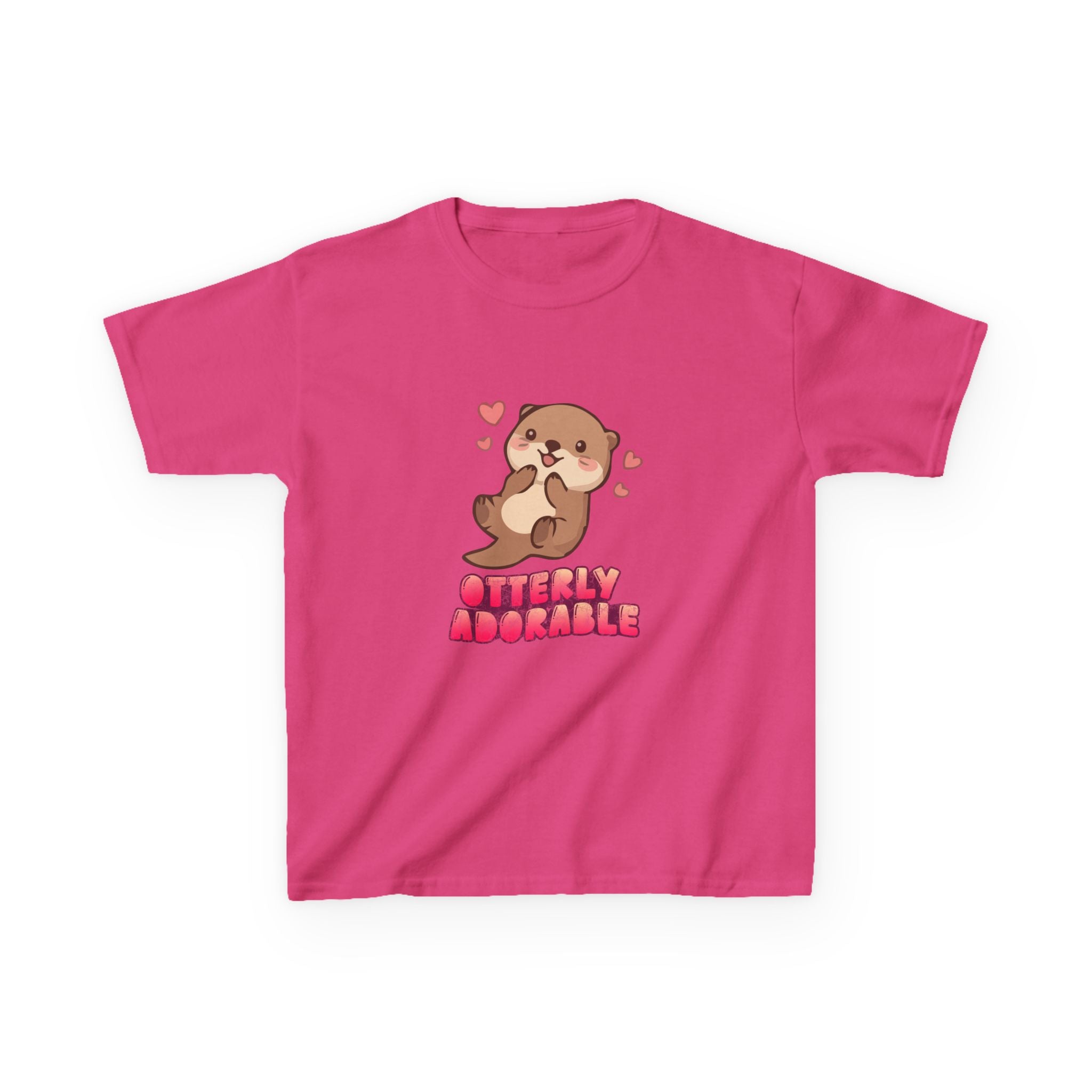 Kids Tee "Otterly Adorable" Heart Graphic Tee
