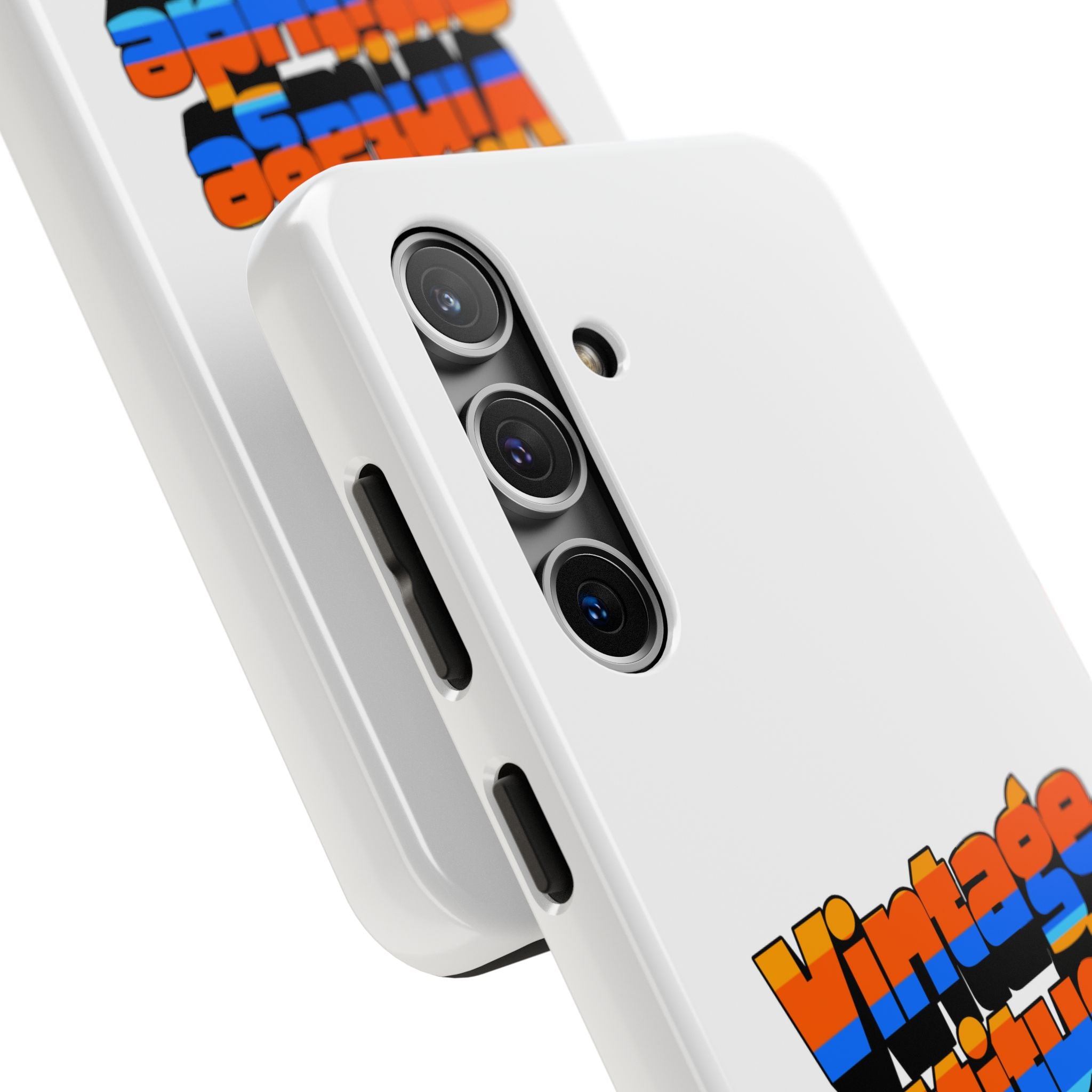 Phone Case — "Vintage Attitude" Retro 70s Striped Tough Protective Case