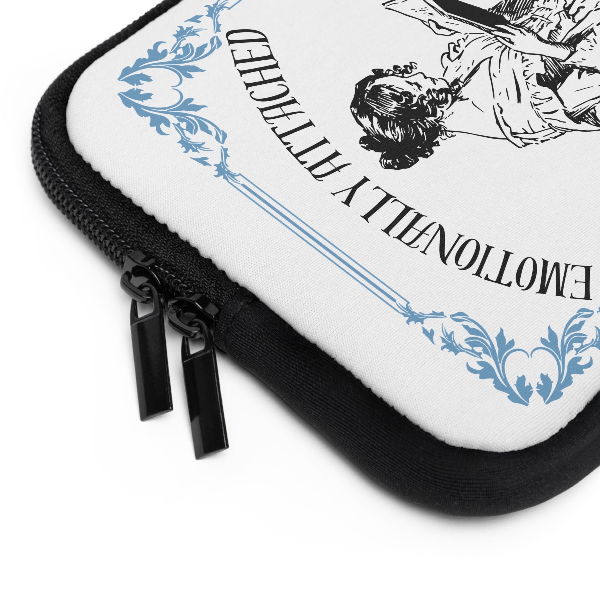 Emotionally Attiched to Fiction Laptop Sleeve – Vintage Reader Design