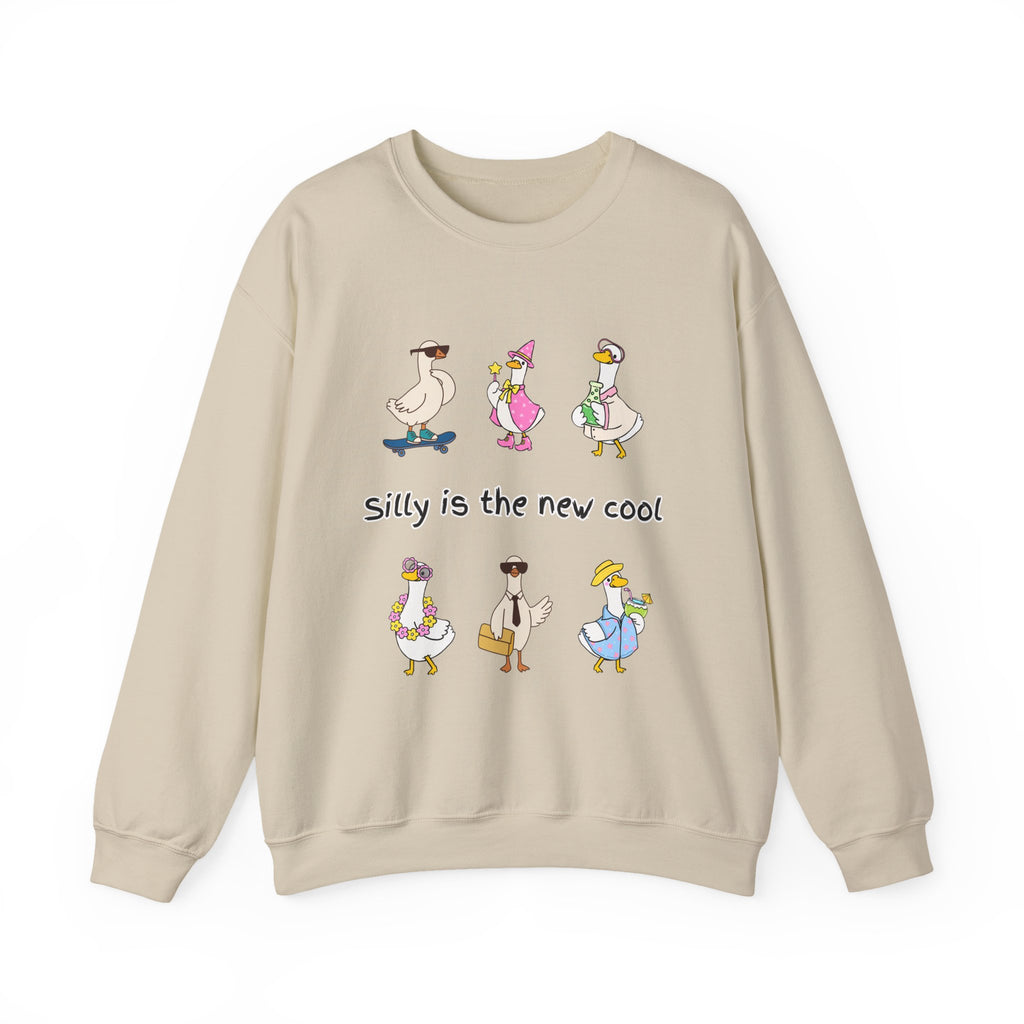 Silly Is The New Cool Sweatshirt — Cute Dancing Ducks Graphic Crewneck
