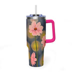 40oz Backlit Flowers Vacuum Tumbler