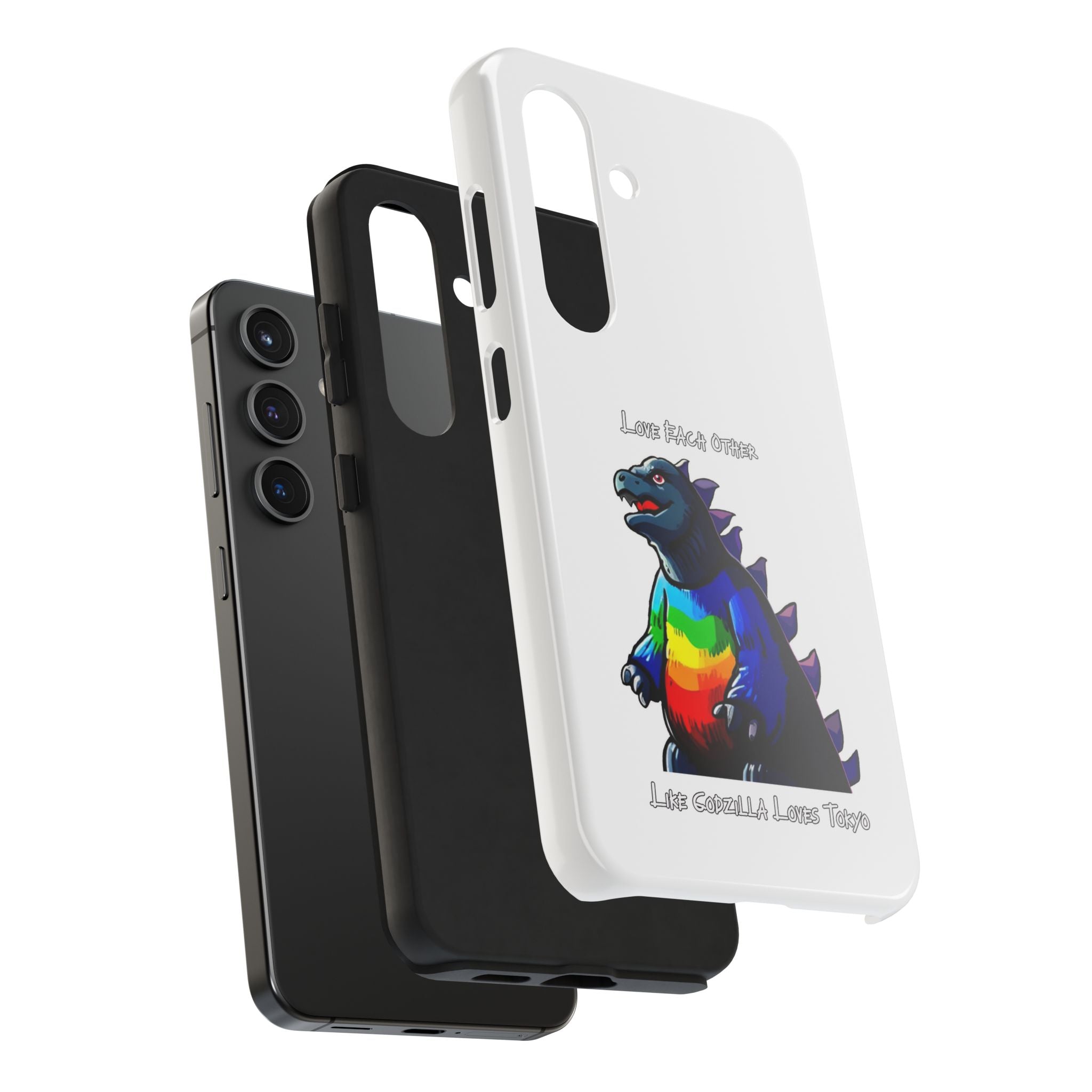 Godzilla Rainbow Phone Case — Godzilla Love Tough Protective Cover