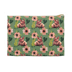 Floral Squonk Accessory Pouch — Cute Cryptid Makeup & Travel Zipper Bag