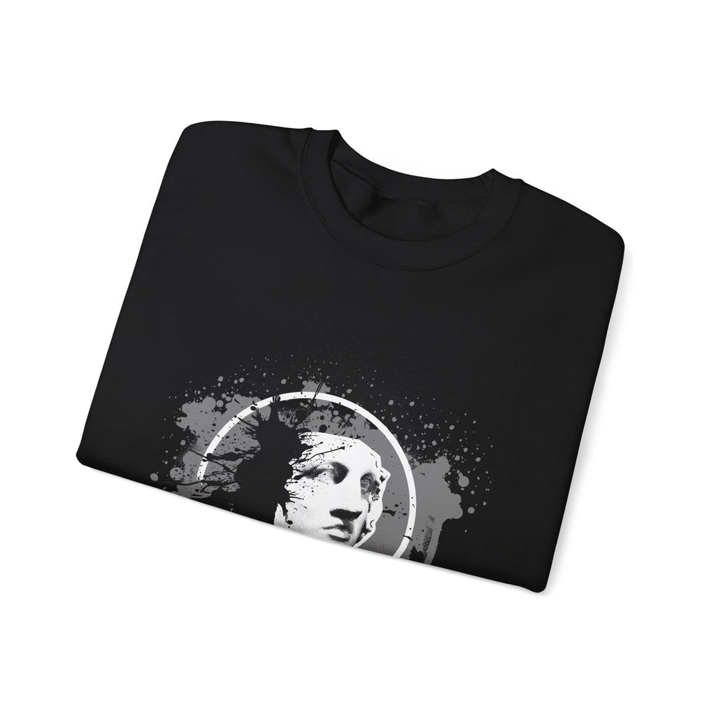 Classical Statue Ink-Splash Crewneck Sweatshirt