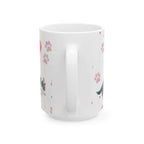 Corgi Balloon Paw Print Ceramic Coffee Cup (11oz, 15oz)